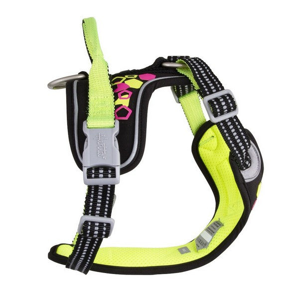 Hurtta Weekend Warrior Neon Dog Harness – Neon Liquorice – 80–100 cm / 32–39 in