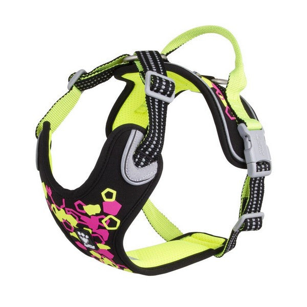 Hurtta Weekend Warrior Neon Dog Harness – Neon Liquorice – 80–100 cm / 32–39 in