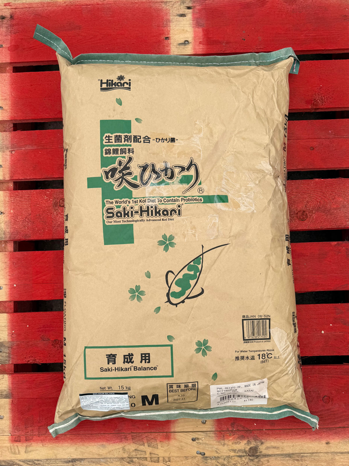 Saki-Hikari Balance 15kg – Medium Floating Koi Food – Damaged & Resealed (B)
