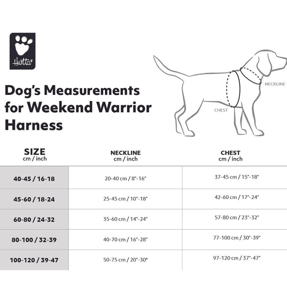 Hurtta Weekend Warrior Neon Dog Harness – Neon Liquorice – 80–100 cm / 32–39 in