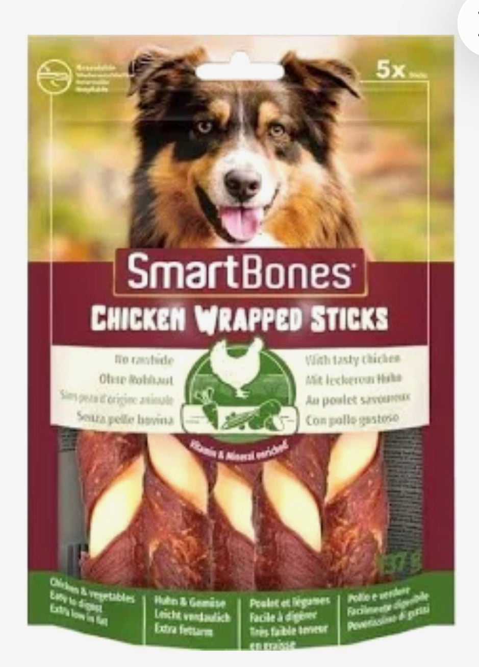 SmartBones Chicken Wrapped Sticks Medium – 5 Pack (125g)