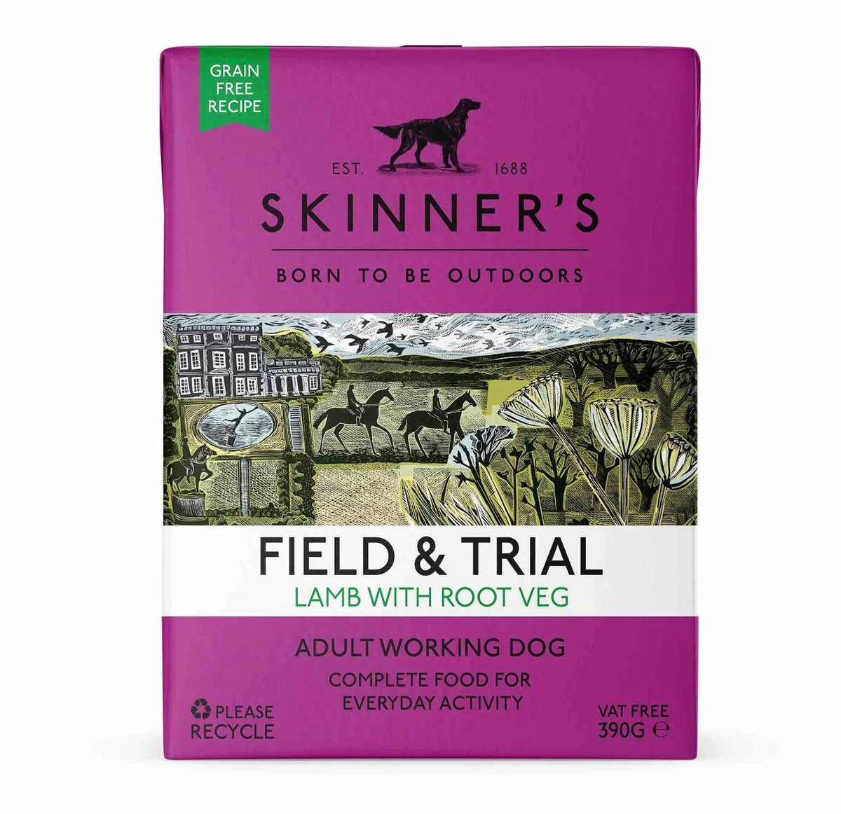Skinner’s Field & Trial Lamb with Root Veg Grain-Free Wet Dog Food 390g