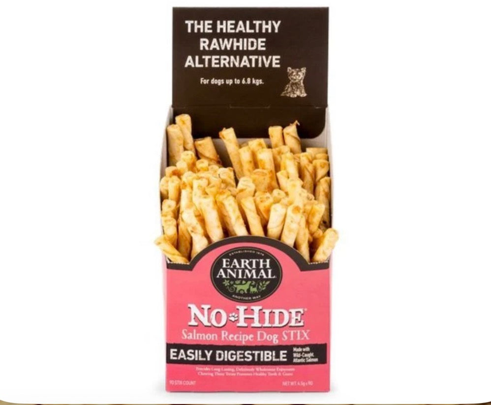 Earth Animal No-Hide Salmon Dog Stix – 90 Stix Value Box