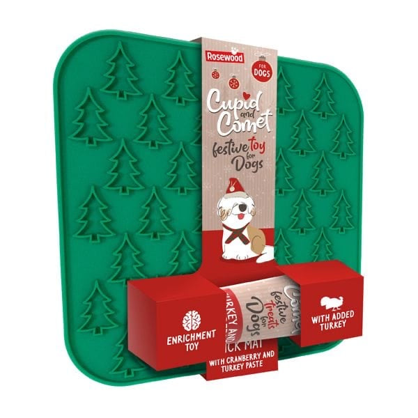 Cupid & Comet Christmas Lick Mat with Turkey & Cranberry Paste 75g