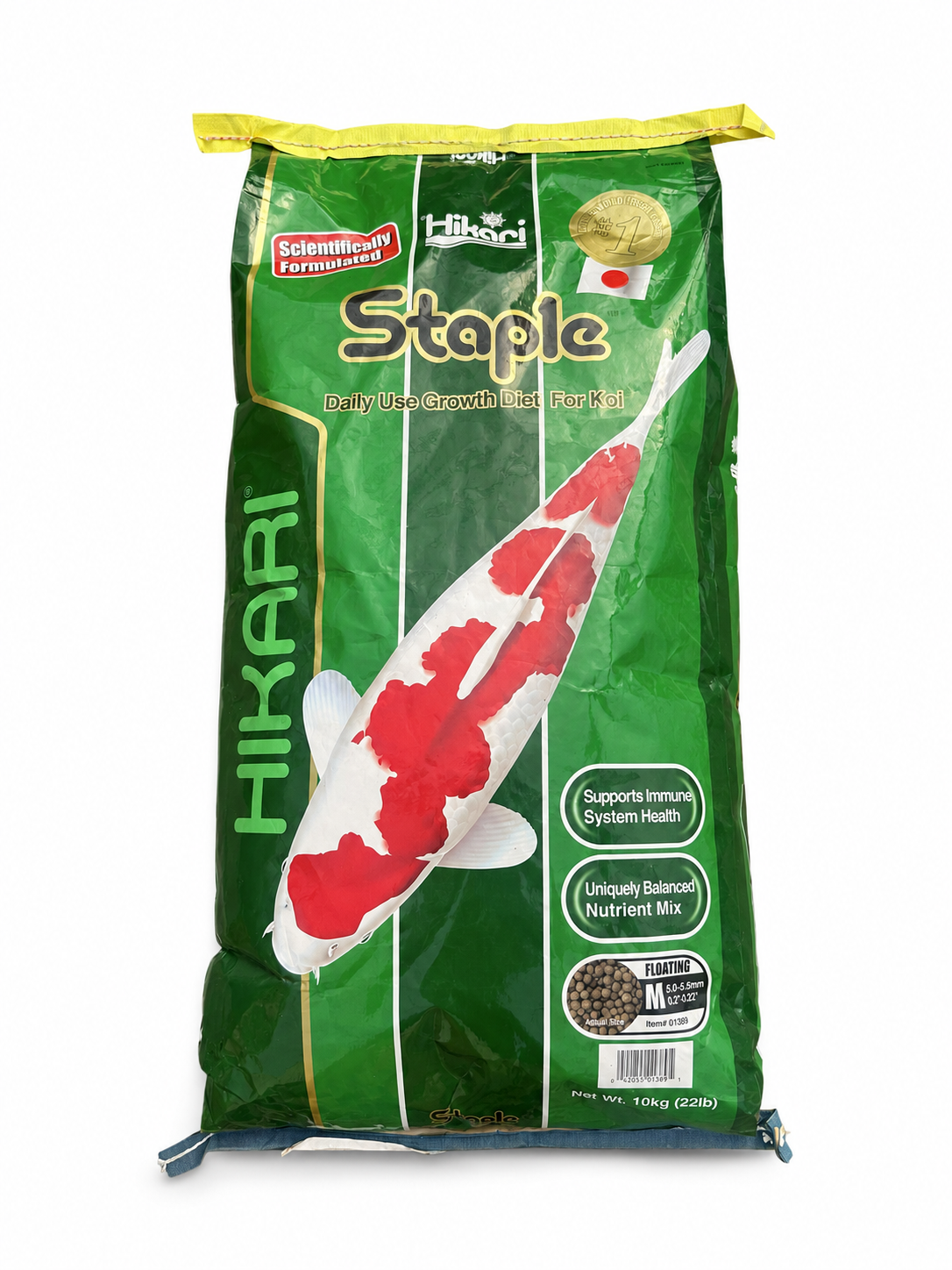 DAMAGED – Hikari Staple Medium Floating Koi Food 10kg – Bag A