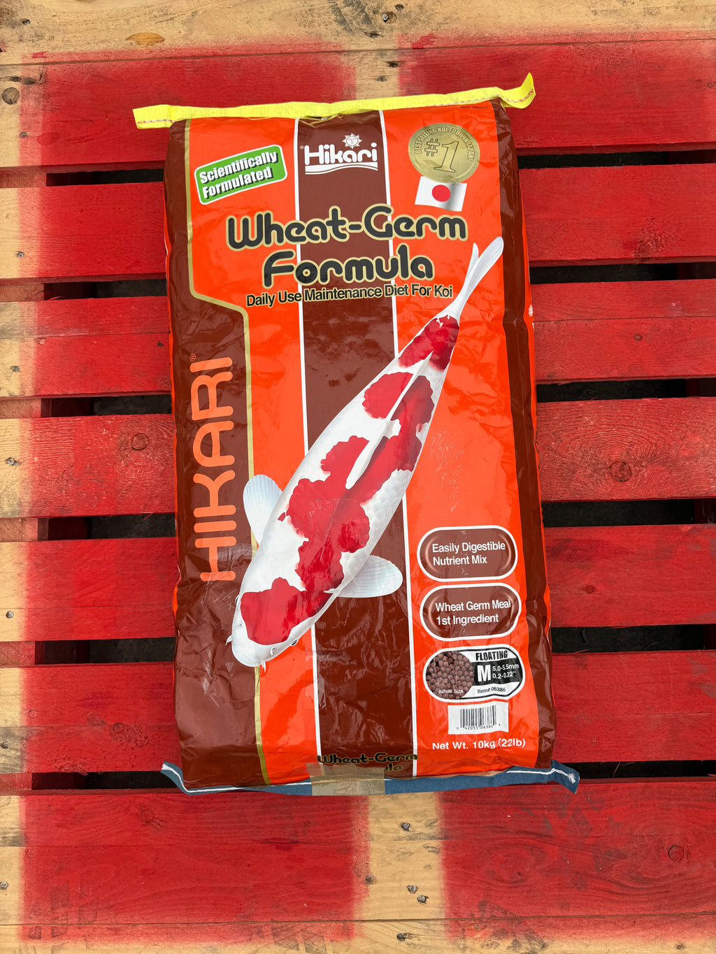 Hikari Wheat-Germ Formula Medium Floating Koi Food 10kg – Damaged & Resealed