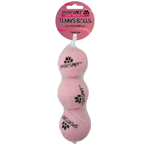 Sportspet 3 Pack Tennis Ball – Pink