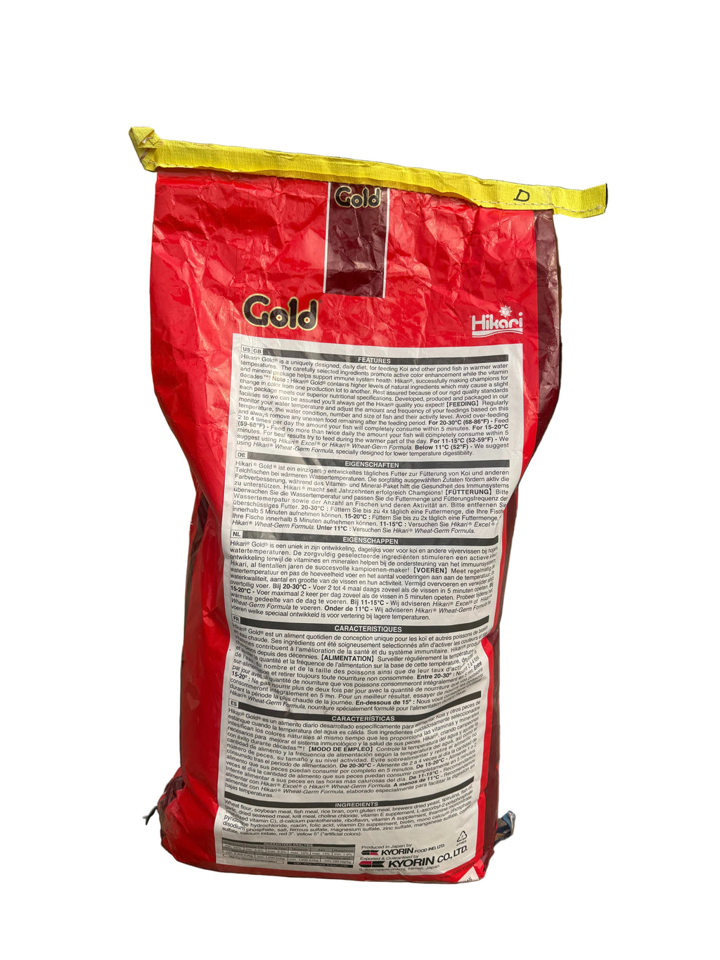 DAMAGED – Hikari Gold Medium Floating Koi Food 9kg (1 kg Loss) – Bag D