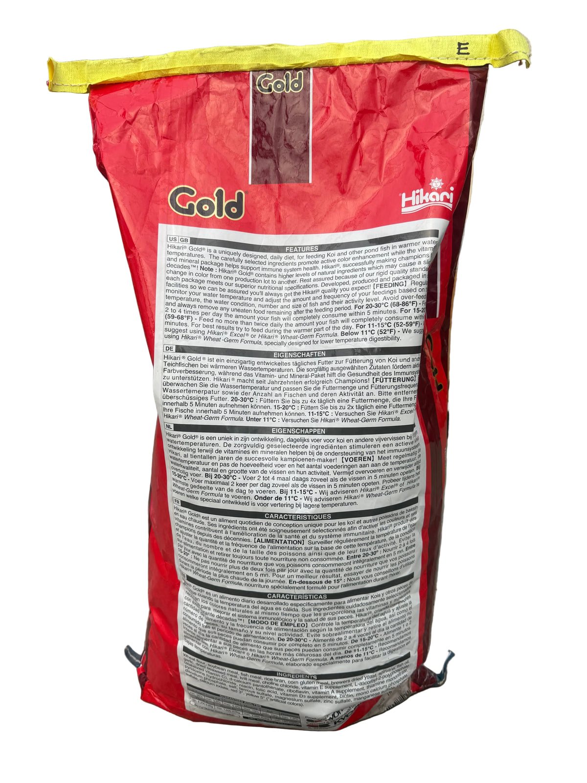 DAMAGED – Hikari Gold Medium Floating Koi Food 9KG (1kg Loss) – Bag E